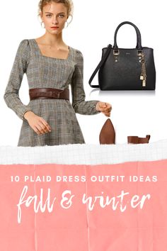 Are you looking for plaid dress outfit ideas? The following ten outfit inspirations, each comes with three suggested alternatives, will surely help you plan out the best plaid dress outfit to join your wardrobe this fall and winter. Outfits, Autumn Outfits, Winter, Plaid, Ideas, Plaid Flannel Dress, Plaid Dress Shirt, Plaid Dress, Plaid Dress Outfit