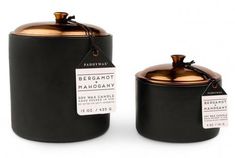 Bougie "Bergamot & Mahogany" - Paddywax Design, Bergamot, Mahogany, Pots, Paddywax, Light, Flask