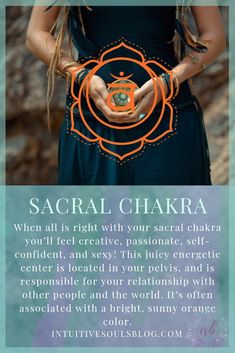This energetic center is located in your pelvic area and is responsible for your relationship with other people and the world. Learn more about this sexy chakra, and the other 6 chakras at intuitivesoulsblog.com Reiki Symbols