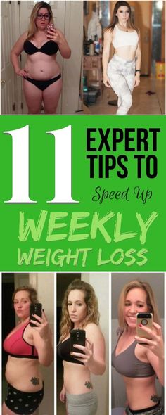 11 Expert Tips to Speed up Weekly Weight Loss. We’ve put together a series of weight loss tips that will help you lose weight each week, given by experts around the world. The recommendation is to choose at least 4 of them and follow faithfully for 7 days. Of course, if you can get more than four, it will be even better, since you will probably lose more weight. It does not cost anything to try. People, Weight Loss Diet, Quick Weightloss, How To Lose Weight Fast, Fast Weight Loss