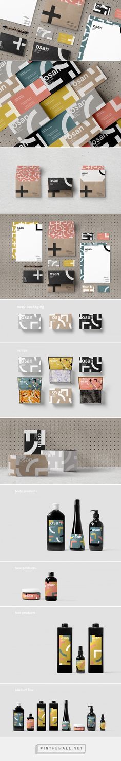 Osan Cosmetics packaging design concept by Ronnie Alley - http://www.packagingoftheworld.com/2017/08/osan-cosmetics.html Layout, Branding Design, Corporate Design, Brand Identity Design