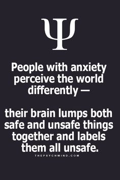 So true why anxiety is so debilitating. It's an altered perception on the brain Humour, Motivation, Psychology Facts, Depression And Anxiety, Understanding Anxiety, Anxiety Attacks Symptoms, Mental Issues, Psychology Quotes, Psychology Says
