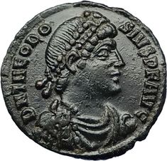 THEODOSIUS I the GREAT 378AD Constantinople Authentic Ancient Roman Coin i69552 Middle Ages, Byzantine, Crusades, Artifacts