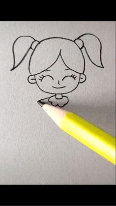a drawing of a girl with her eyes closed