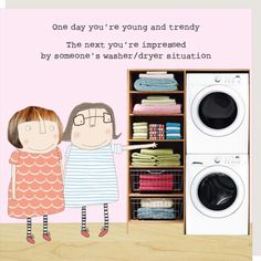 Washer And Dryer, Make Me Smile, Quirky, First Love, Quirky Illustration, Rosie, Body Calculator, Quality Cards