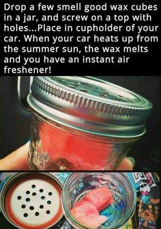 Scentsy tricks and tips Cleaning, Mason Jars, Useful Life Hacks, Life Hacks, Household Hacks, Cleaning Hacks, Car Hacks, Diy Life Hacks, Gadget
