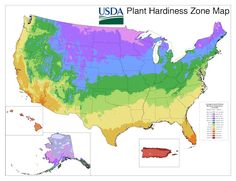 a map of the united states with plants and trees on it, labeled plant happiness zones zone map