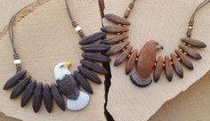 Beads, Antler Crafts, Bird Carving, Eagle Necklace, Bone Carving, Clay Art, Carving Designs
