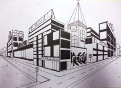 Architecture Drawings, Architecture, 2 Point Perspective Drawing