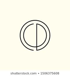 a black and white line drawing of a circle with the letter q in it's center