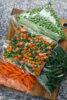 How To Freeze Carrots, Freezing Carrots, Freeze Beans, Carrots And Green Beans, Green Beans, Mixed Vegetables, Cooking Recipes, Frozen Vegetable Recipes