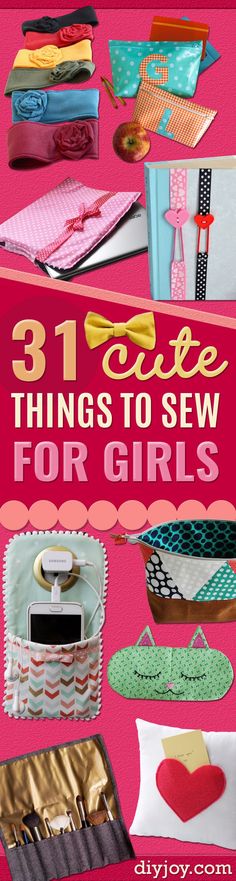 the cover of 31 cute things to sew for girls, including purses and clutches