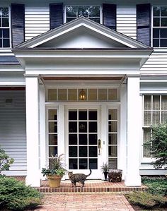 How to Add Curb Appeal with a Portico - Four Generations One Roof Foundation, Dekorasyon, Hol, Firm, Trendy Door