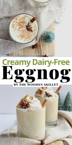 Dessert, Smoothies, Dairy Free, Dairy Free Egg Nog, Dairy Free Eggs, Gluten Free Dairy Free, Dairy Free Recipes, Vegan Eggnog