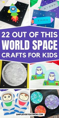 These creative outer space crafts for kids are a wonderful way to creatively extend your space-themed lessons, but you can make them just for fun as well. Any kid who loves learning about space will have a blast making these DIY Kids projects. From simple DIY Kids crafts like marbled planet crafts and pom-pom painted moon crafts for preschoolers, to more advanced Kids activity like rocket ship origami bookmark crafts and flying rocket crafts.