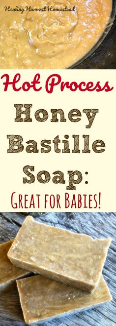 homemade soap bar made with honey and bees