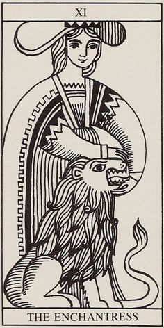 VIII. Strength: Rolla Nordic Tarot Tattoo, Alchemy, Vintage Tarot