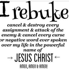 a poster with the words jesus christ and trebuke written in black on it