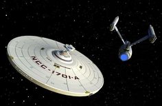 Saucer separation was/is more of an emergency response protocol for imminent battle conditions (Constitution {refit}-class vessel shown). Uss Enterprise Ncc 1701, Uss Enterprise Star Trek, Game, Power, Sci