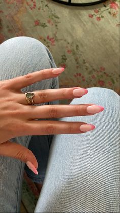 Nail Ideas, Nude Nails, French Tip Nails, Trendy Nail Art Summer, Nails Inspiration Almond, Oval Nails Designs