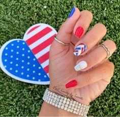 Beijing Beauty, Swiss and Tell, Greeking Out, Dripping In Diamonds, Color Street, Faux Braid, Nail Art, Mixed Mani, USA Nails, Patriotic Nails, Red Nails, White Nails, Blue Nails, Glitter Nails, Nail Design Art, Nail Ideas, Ideas, Red Nails, Pretty Nail Designs