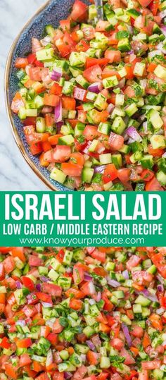 Israeli Salad Shirazi Salad middle eastern salsa Shirazi Salad, Israeli Salad, Persian Cucumber, Mediterranean Diet Recipes, Tomato Salad, Middle Eastern Recipes, Cucumber Salad, Tzatziki