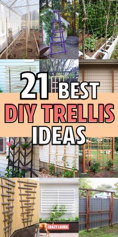 Want to build your own garden trellis and need some tutorials for help!? Check out these 21 super helpful ideas! Trellis, Diy Garden Trellis, Diy Trellis, Garden Arbor, Garden Projects, Building A Trellis, Outdoor Trellis, Trellis Plants