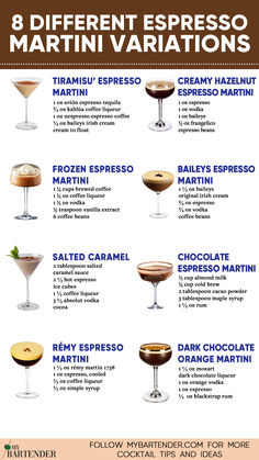 Espresso Martini Variations Brunch, Dessert, Martinis, Wines, Expresso Martini Recipe, Espresso Martini, Espresso Martini Recipe Baileys, Coffee Martini Recipe, Espresso Drinks