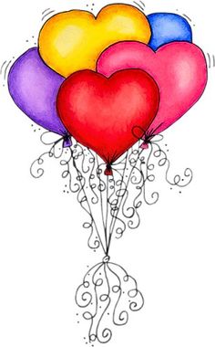 Picasa Web Albums Doodles, Doodle Art, Heart Balloons, Heart Art, Heart Shapes, Clip Art, Artesanato