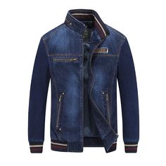 Denim Jacket Men, Jean Coat, Mens Streetwear, Classic Denim