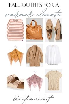Fall outfit ideas for a warmer climate. Transitional season outfits for fall. What to wear when it's hot one day and cool the next... Chic Outfits, Summer Outfits, Nice Dresses, Clothes For Women, Autumn Fashion, Outerwear Outfit, Sweater Outfits