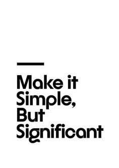 the words make it simple, but significant are written in black on a white background