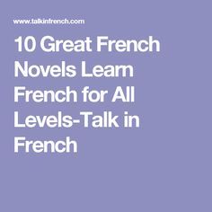 Ideas, Novels, Paris, Speak French