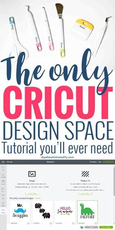 the only cricut design space you'll ever need info sheet for your website