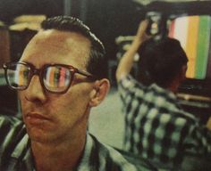 1960s TELEVISION TEST PATTERN Reflection in Man's Glasses by Christian Montone, via Flickr Composition, Theatre, Vintage, Ideas, Photography, 1960s, Cinematography