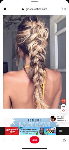 Braided Hairstyles, Hairstyle, Diy Hairstyles, Haar, Coiffure Facile, Cute Braided Hairstyles, Braids For Long Hair, Thick Hair Styles, Straight Hairstyles