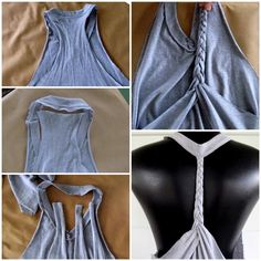 instructions to make a backless top with braids