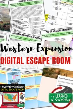 the western expansion digital escape room is full of information and activities to help students learn how to use it