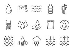 Water icons set , #Ad, #set#Files#icons#Water #Ad Coachella, Water Icon, Simple Icon, Line Icon, Graphic, Education Icon