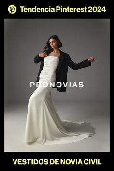 Sumérgete en la última tendencia con esta colección minimalista perfecta para ceremonias civiles o como segundo vestido. Wedding, Humour, Jardin