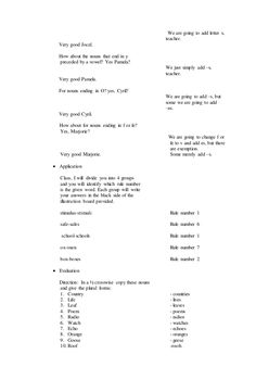 Detailed Lesson Plan for English (Language) Grade 6 English, Art, Nouns, Plural Form Of Nouns, English Lesson Plans, Concrete Nouns, English Language, Plural Words, Lesson Plan In Filipino