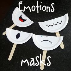 Emotions masks. – Happy Toddler Mom Crafts, Toddler Feelings, Feelings Preschool