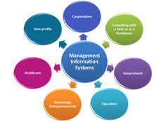 a diagram with the words management information systems