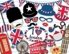 London, Birthday Parties, Party Theme, Photobooth Props Printable, London Theme Parties, Party Themes, Party Decorations