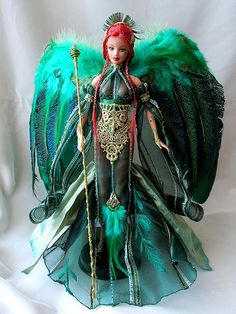 Fantasy - Esmeralda Fairies, Glamour Dolls, Fantasy Doll, Angel Doll, Mattel, Diana, Fairy, Ooak Dolls, Barbie Dress
