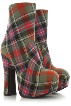 Available Sizes : 10, Multicolor, Made in Italy, Zip Closure on Internal Side, Tartan Pattern, Platform 6 cm, Leather Lining, Leather Sole,  Virgin wool, Womens Shoes: Vivienne Westwood Boots for Women, Booties, Boots, : 71010001w-w0006-0201." Vivienne Westwood, Boots, Shoes, Outfits, Punk, Vivienne Westwood Boots, Vivienne Westwood Shoes, Fashion Boots, Vivienne Westwood Anglomania
