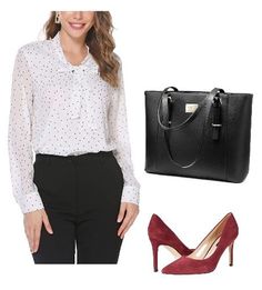 How to Wear a Polka Dot Shirt to Work | Creative Fashion Work Outfits, Tops, Work Outfit