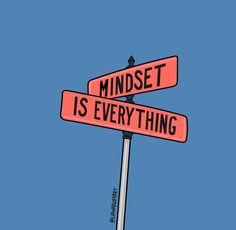 two street signs that read mindset is everything and are on top of each other