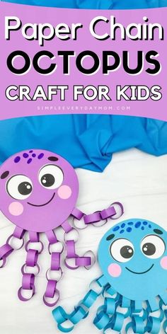 We think your kids are really going to love this paper chain octopus craft for kids. It’s a fun way to learn more about these amazing sea animals. This fun octopus activity for kids is perfect for both younger and older kids, as it only requires a few simple craft supplies and is easy to make. They’ll love cutting and gluing the paper strips together to create their own paper chain octopus! Be sure to check out more of our ocean crafts for kids and sea creature crafts as a summer craft.