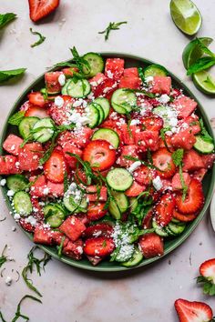 Snacks, Summer Salads, Healthy Recipes, Salad Recipes, Watermelon Salad, Refreshing Salad, Cucumber Salad, Cucumber Feta Salad, Summer Salad Recipes